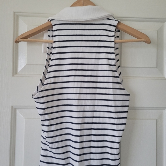 Abercrombie Striped Sleeveless Polo Bodysuit M - Picture 6 of 7